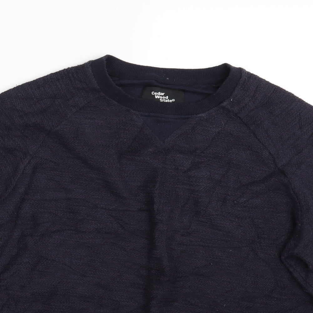 Cedar Wood State Mens Blue   Pullover Jumper Size L