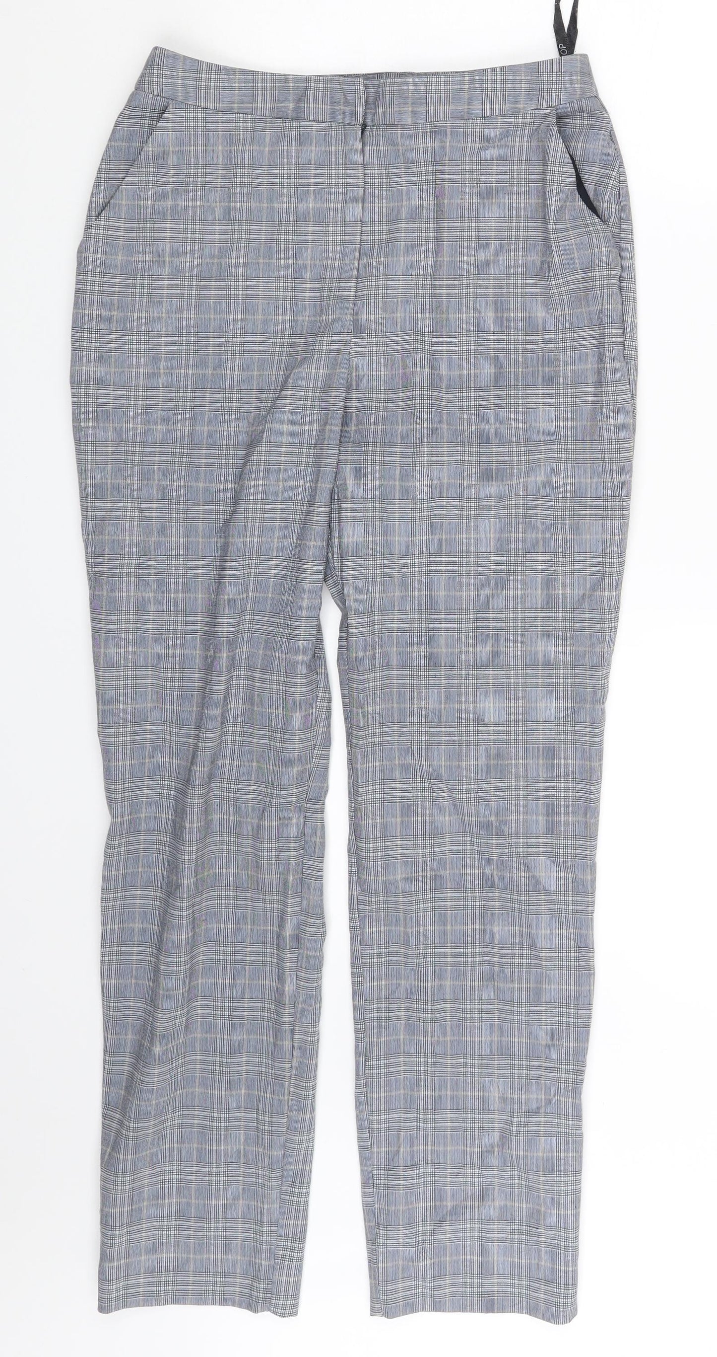 Womens UK Size 8 Topshop Regular Fit Chino Grey Trousers
