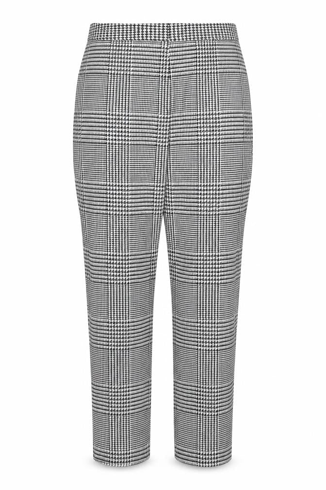 Marks & Spencer Womens White Herringbone  Trousers  Size 14 L27 in