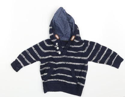 NEXT Boys Blue Striped  Pullover Jumper One Size
