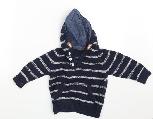 NEXT Boys Blue Striped  Pullover Jumper One Size