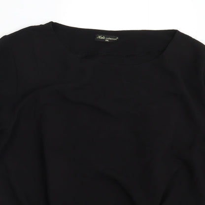 Kate collection Womens Black   Basic Blouse Size 2XL