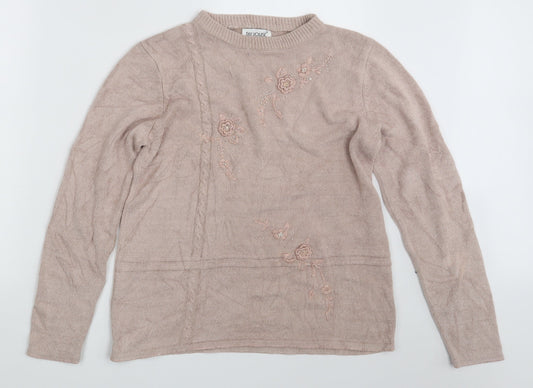 Womens UK Size M Fay Louise Pink Pullover Jumper