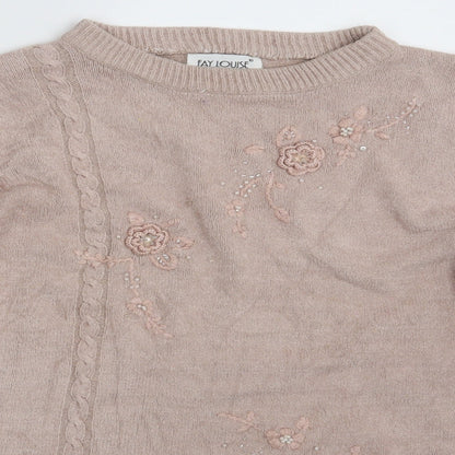 Womens UK Size M Fay Louise Pink Pullover Jumper