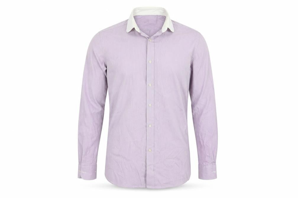 Mens UK Size 15.5 NEXT Purple  Button-Up Long Sleeve Casual Shirt