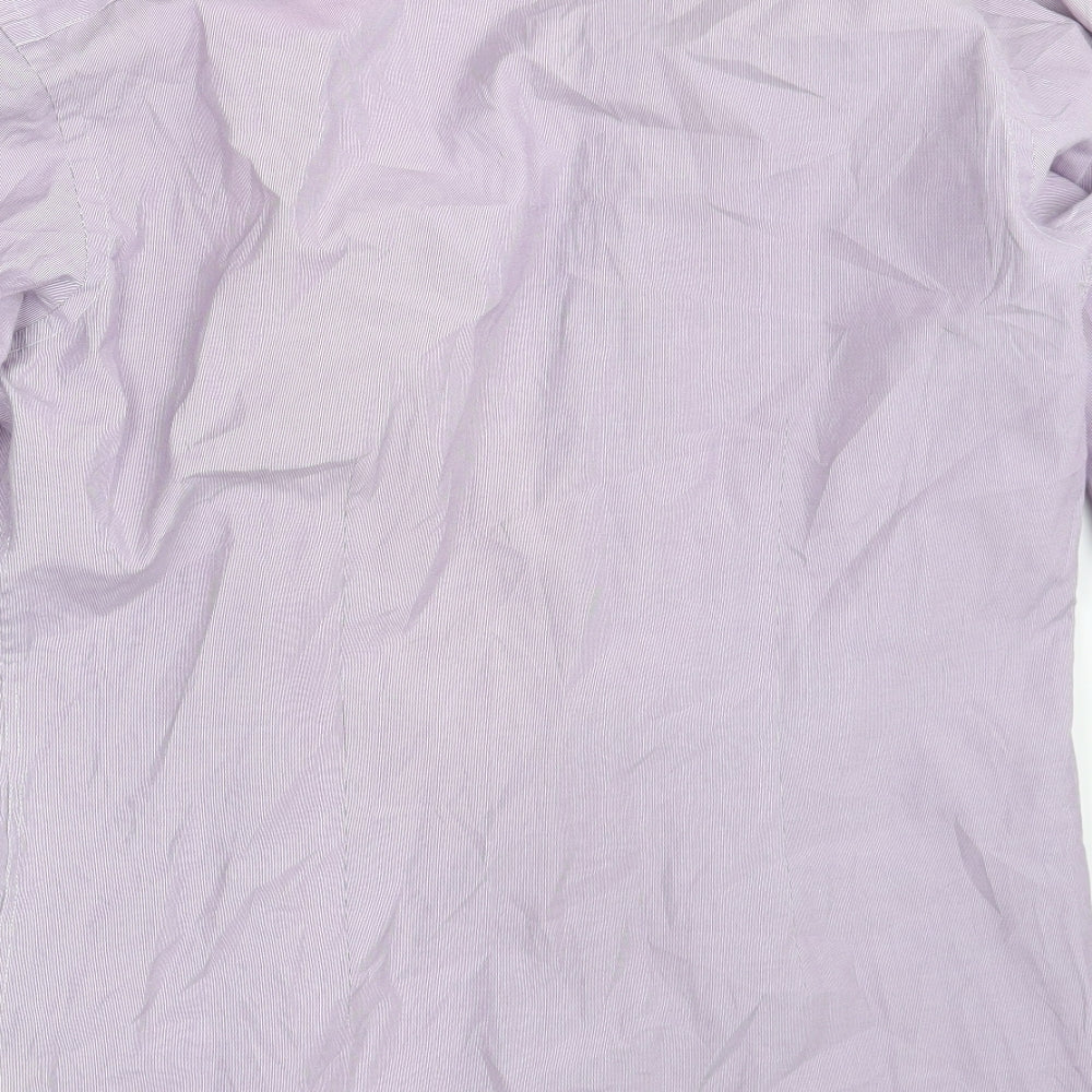 Mens UK Size 15.5 NEXT Purple  Button-Up Long Sleeve Casual Shirt