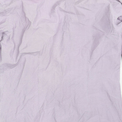 Mens UK Size 15.5 NEXT Purple  Button-Up Long Sleeve Casual Shirt