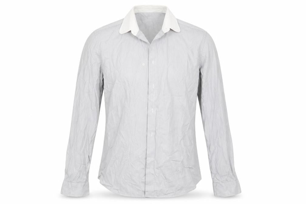 Mens UK Size 15.5 NEXT Grey  Button-Up Long Sleeve Casual Shirt