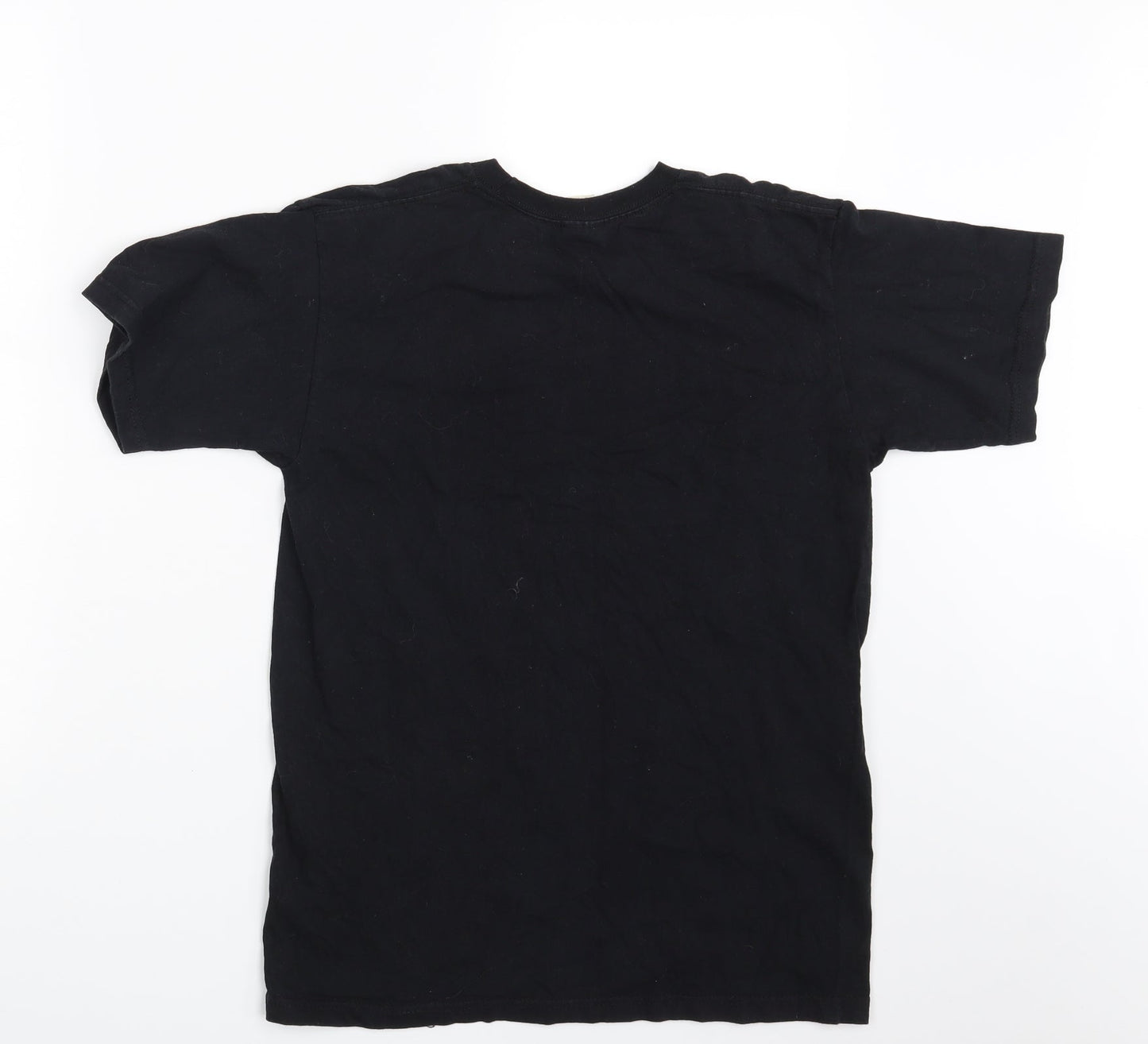 Mens UK Size S Fruit of the Loom Black  T-Shirt