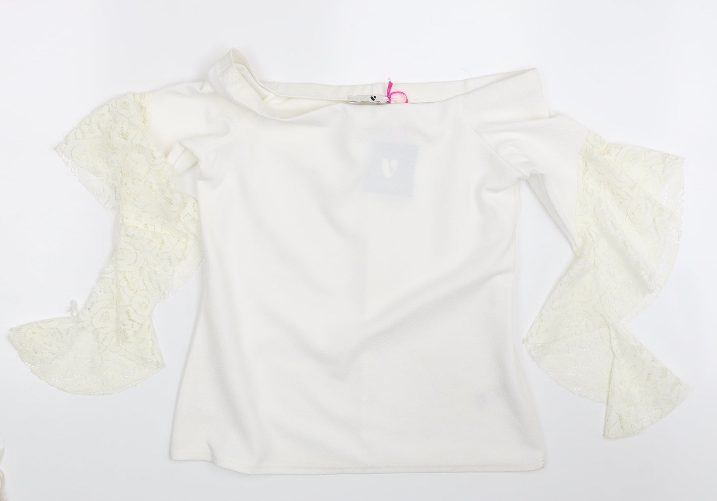 Womens UK Size 14 Very Ivory Basic Blouse