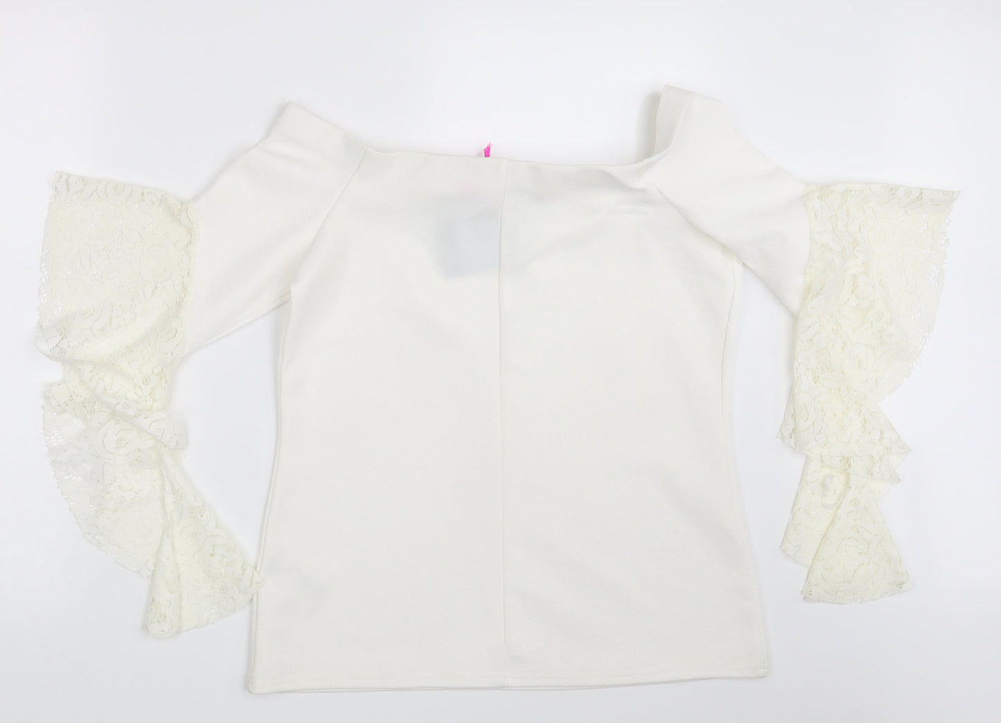 Womens UK Size 14 Very Ivory Basic Blouse