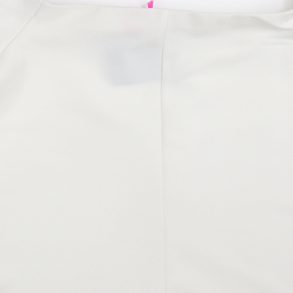 Womens UK Size 14 Very Ivory Basic Blouse