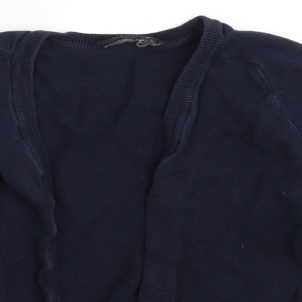 Womens UK Size One Size Preworn Blue Cape Jumper