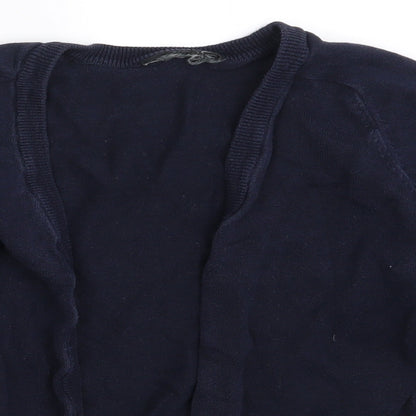 Womens UK Size One Size Preworn Blue Cape Jumper