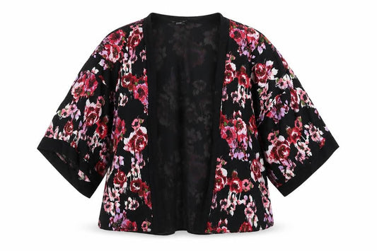 F&F Womens Black Floral  Basic Blouse Size S
