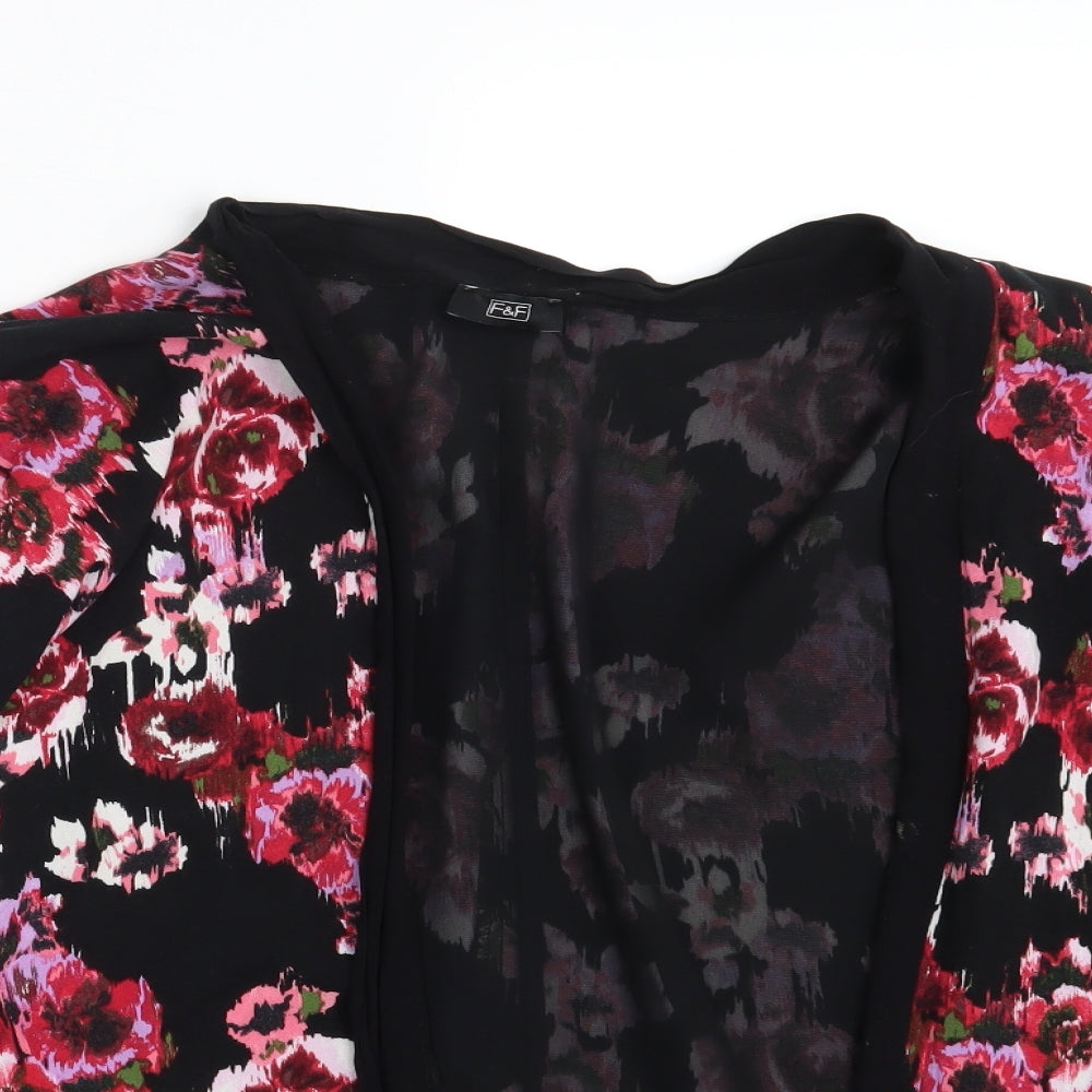 F&F Womens Black Floral  Basic Blouse Size S