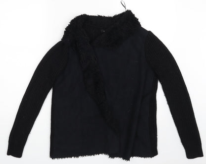 Womens UK Size S New Look Black Cardigan Jumper