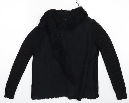 Womens UK Size S New Look Black Cardigan Jumper