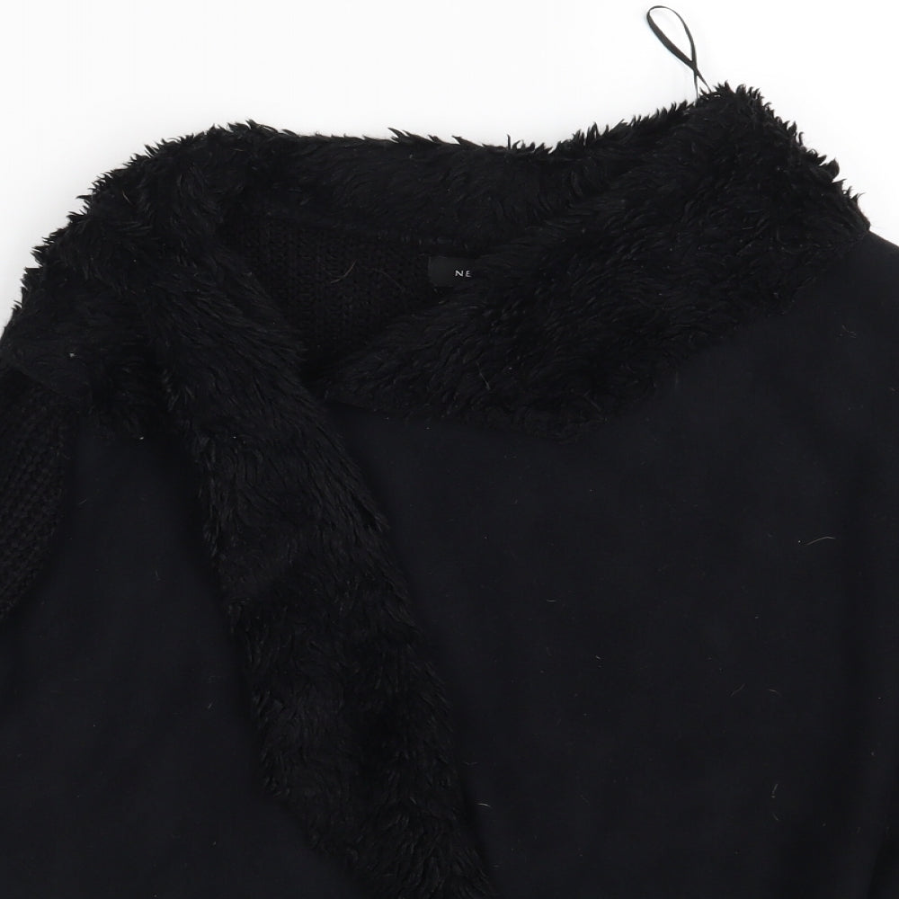 Womens UK Size S New Look Black Cardigan Jumper
