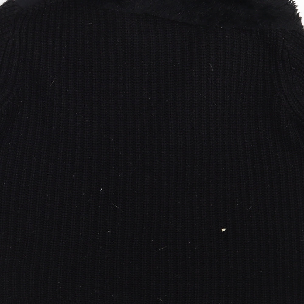 Womens UK Size S New Look Black Cardigan Jumper