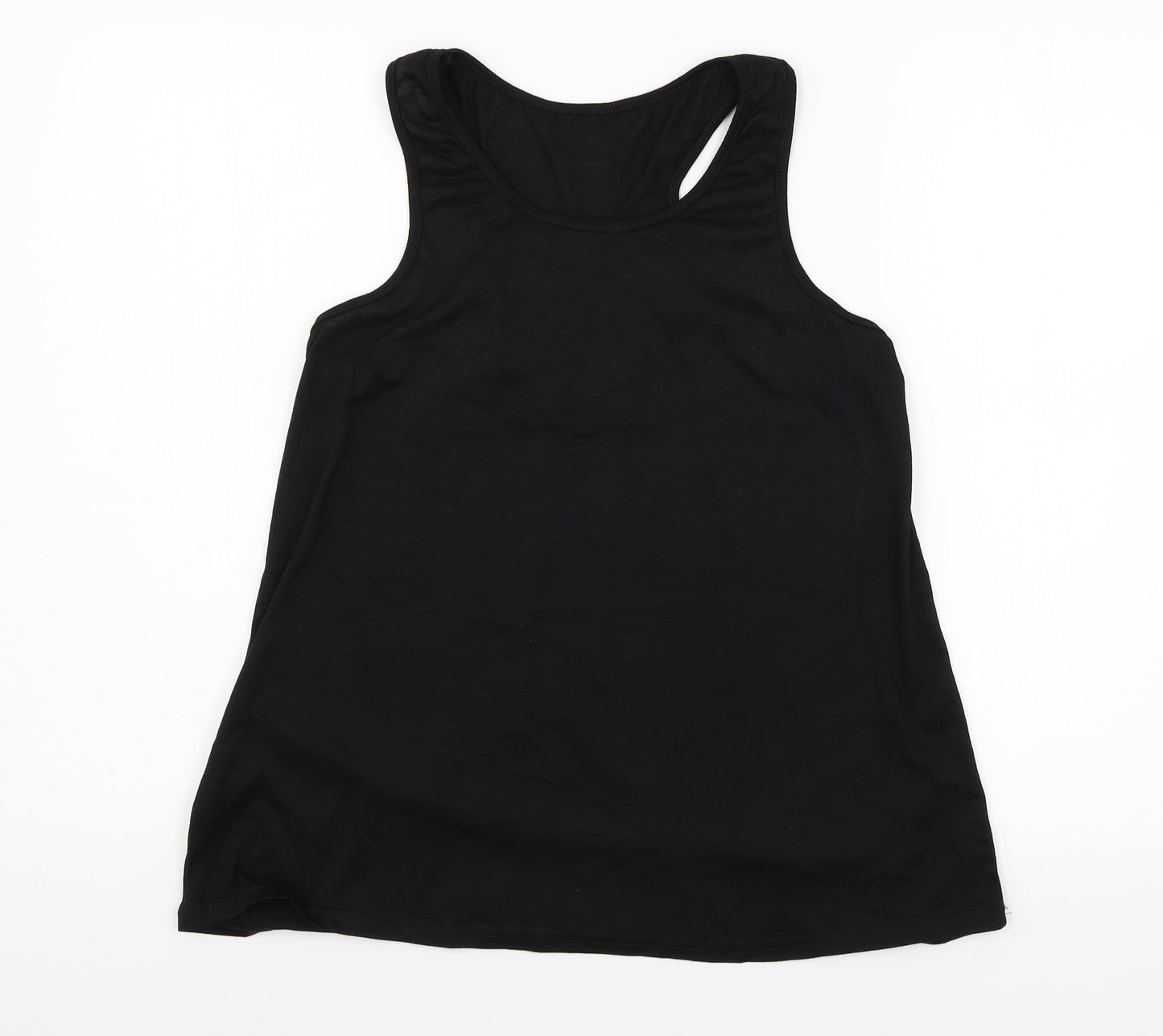 Womens UK Size L Preworn Black Basic Tank
