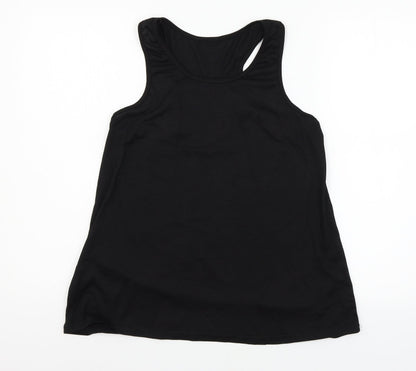 Womens UK Size L Preworn Black Basic Tank