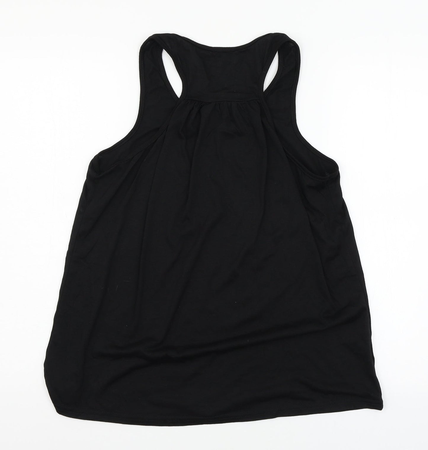 Womens UK Size L Preworn Black Basic Tank