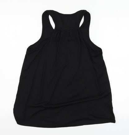Womens UK Size L Preworn Black Basic Tank