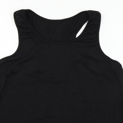Womens UK Size L Preworn Black Basic Tank