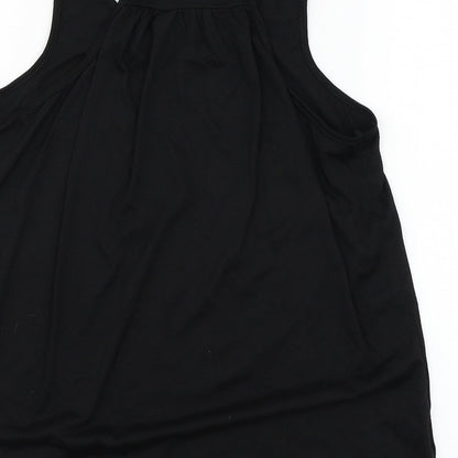 Womens UK Size L Preworn Black Basic Tank