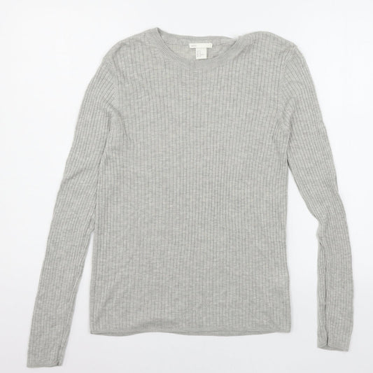 Womens UK Size M H&M Grey Pullover Jumper