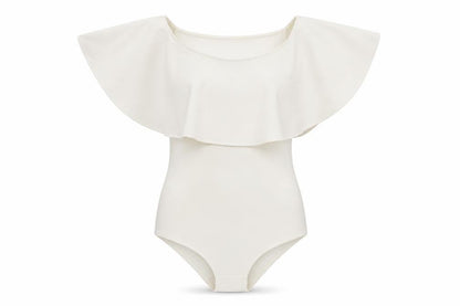 Womens UK Size 8 Misspap One-Piece White Bodysuit