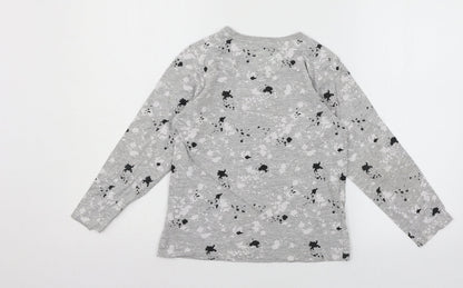Matalan Boys Grey  Jersey Basic T-Shirt Size 9 Years  - Paint Splat
