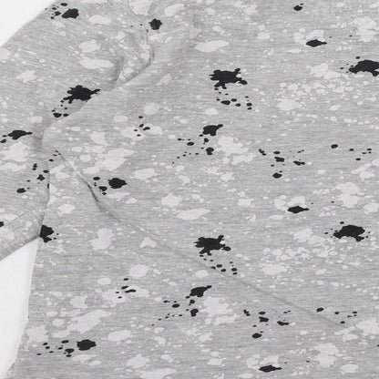 Matalan Boys Grey  Jersey Basic T-Shirt Size 9 Years  - Paint Splat