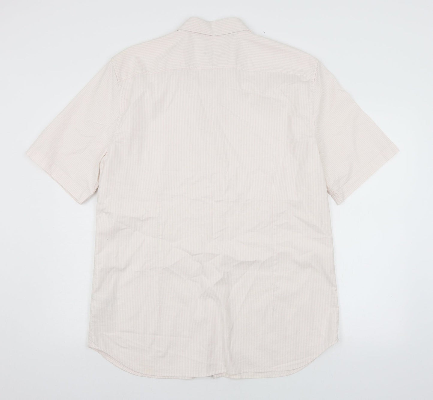 Mens UK Size 2XL New Look Pink  Button-Up Short Sleeve Casual Shirt