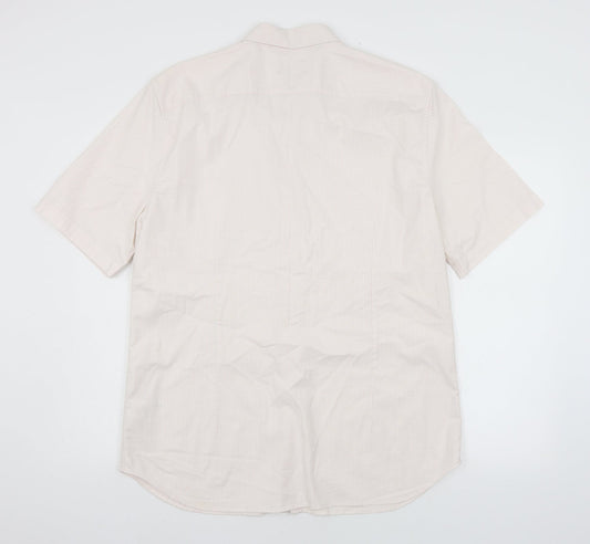 Mens UK Size 2XL New Look Pink  Button-Up Short Sleeve Casual Shirt