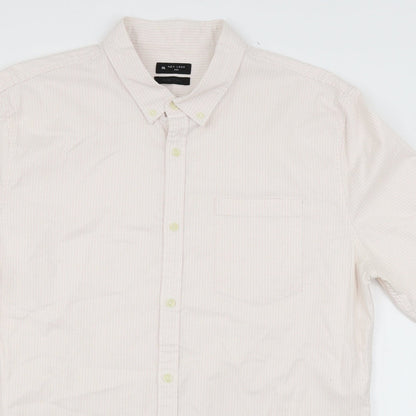 Mens UK Size 2XL New Look Pink  Button-Up Short Sleeve Casual Shirt