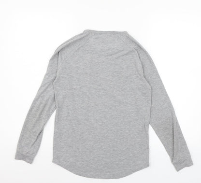 Illusive Boys Grey  Jersey Basic T-Shirt Size 11-12 Years