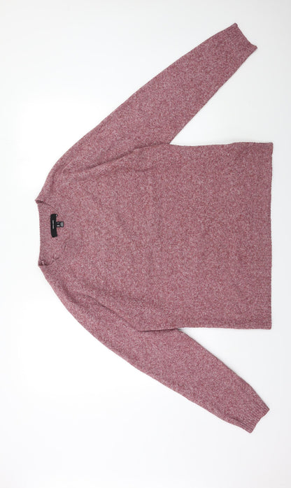 VERO MODA Mens Red  Knit Pullover Jumper Size L