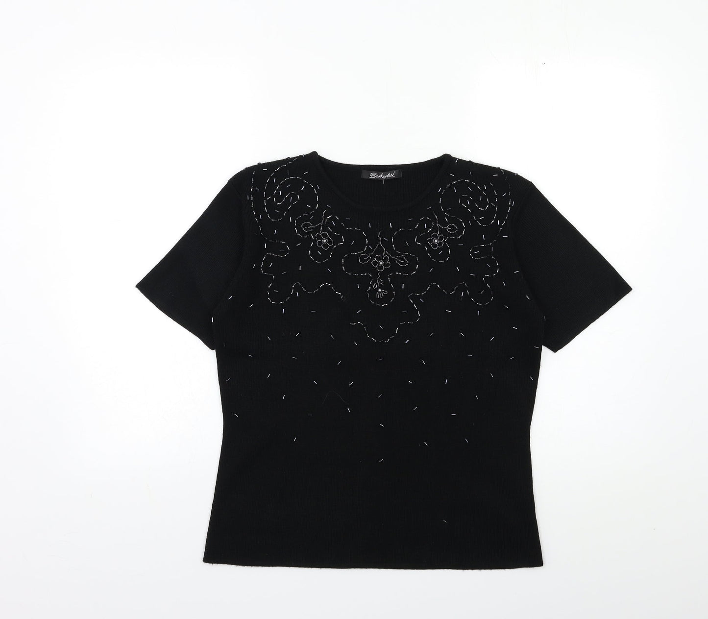 Womens UK Size 10 Berkertex Black Pullover Jumper