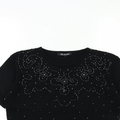 Womens UK Size 10 Berkertex Black Pullover Jumper
