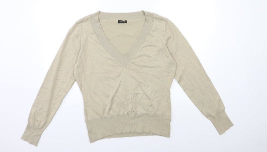 F&F Womens Beige  Knit Pullover Jumper Size 16