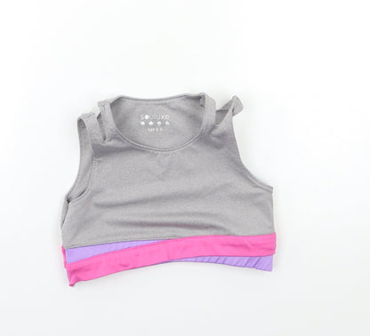 SOULUXE Girls Grey   Basic Tank Size 8 Years