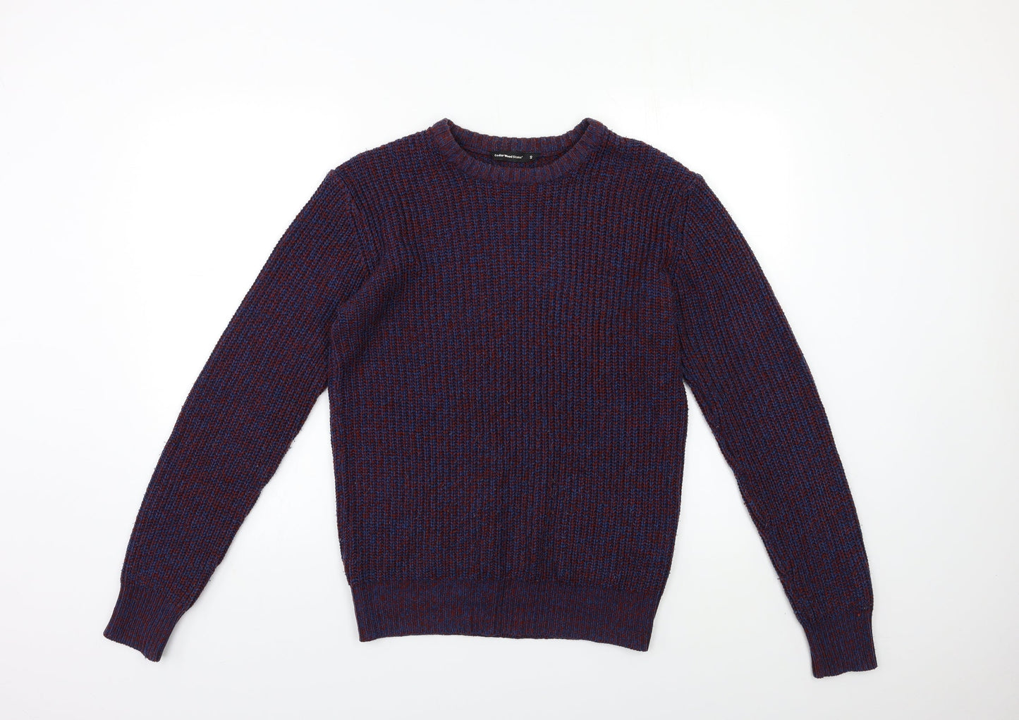 Cedar Wood State Mens Blue  Lace Pullover Jumper Size S