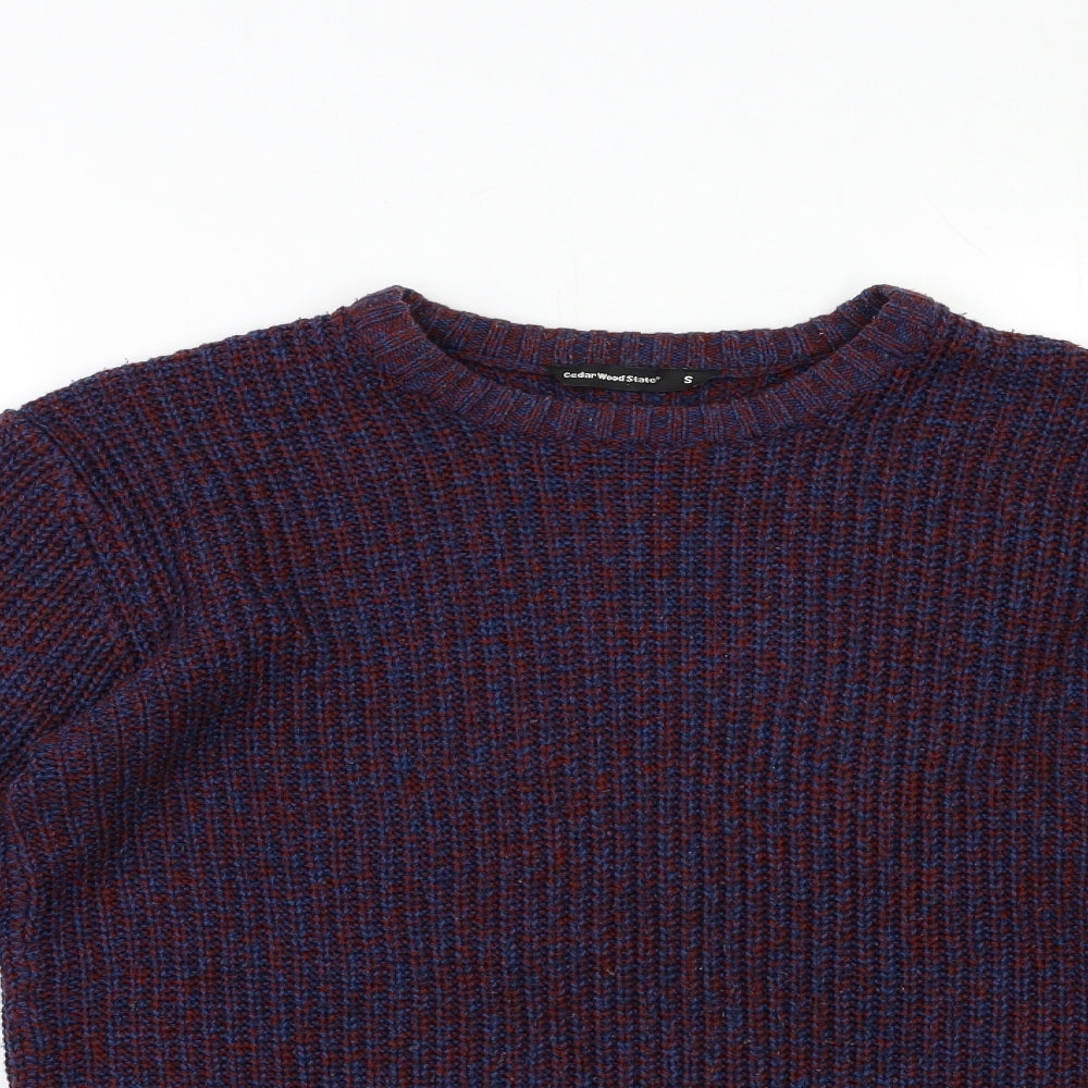 Cedar Wood State Mens Blue  Lace Pullover Jumper Size S