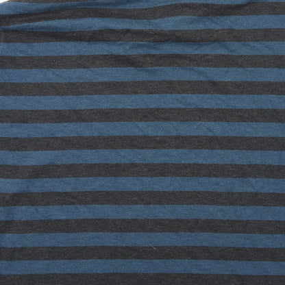 Cedar Wood State Mens Blue Striped   Polo Size M