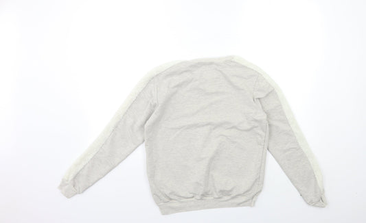 Boohoo Womens Grey   Pullover Sweatshirt Size 8