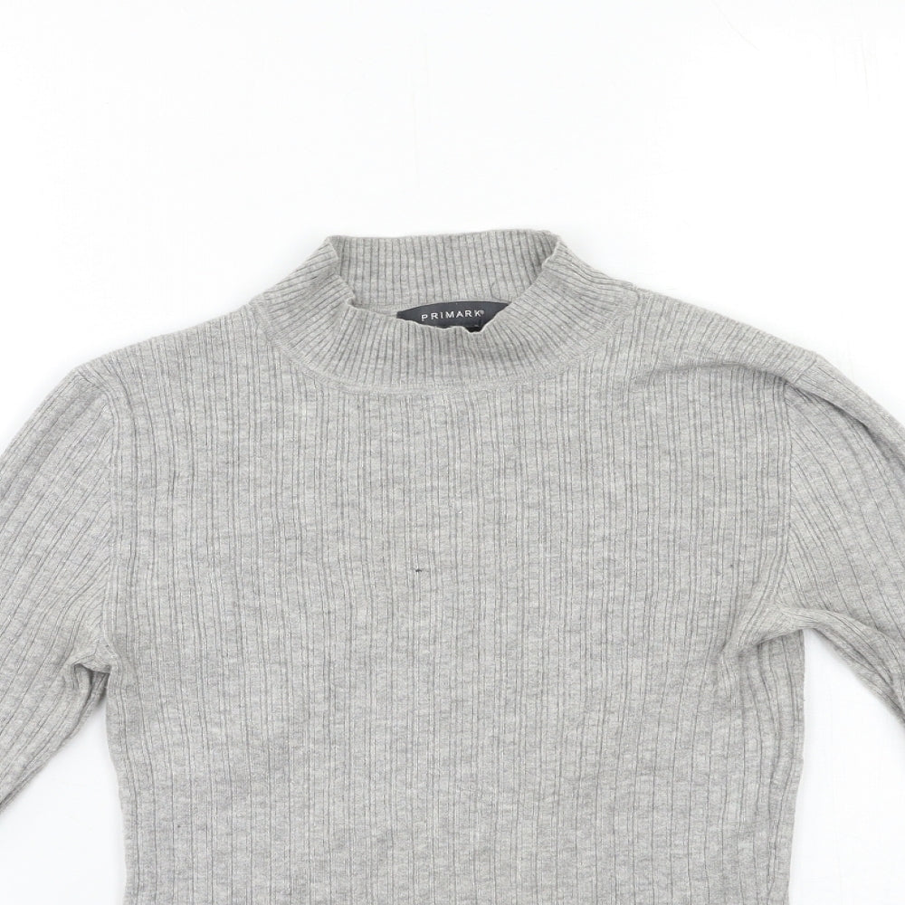 Primark Womens Grey  Knit Pullover Jumper Size 10