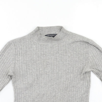 Primark Womens Grey  Knit Pullover Jumper Size 10