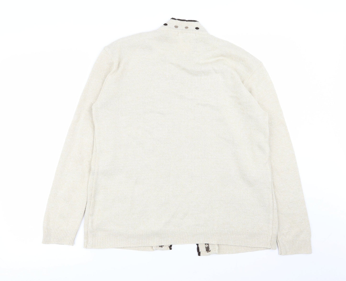 Womens UK Size M pure fashion Beige Cardigan Jumper